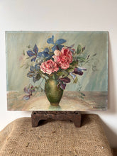 Load image into Gallery viewer, Stunning Roses, Sweet Pea &amp; Clematis Oil Painting
