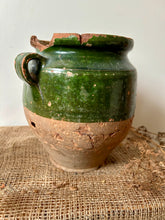 Load image into Gallery viewer, French Green Glaze Confit Pot
