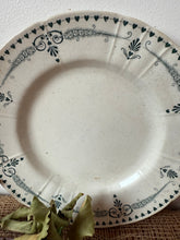 Load image into Gallery viewer, French Heart Green Transferware Plate
