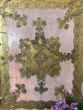 Load image into Gallery viewer, Pretty Pink and Gold Vintage Florentine Tray
