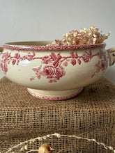 Load image into Gallery viewer, Pink Choisy de Roi Ironstone Rose Soupiere
