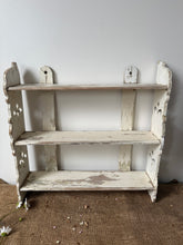 Load image into Gallery viewer, Gorgeous French Chippy White Painted Wooden Shelves
