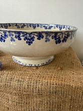 Load image into Gallery viewer, French Ironstone Sarreguimes Vichy Large Footed Bowl
