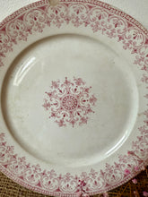 Load image into Gallery viewer, Pretty French Pink and White Ironstone Plate
