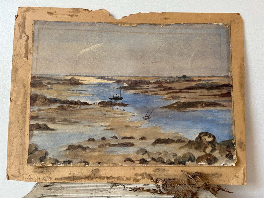 Vintage Seascape Watercolour