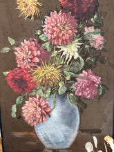 Load image into Gallery viewer, French Antique Dahlias Floral Painted on Silk
