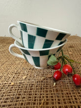 Load image into Gallery viewer, Pair of French Vintage Green Digoin Cups
