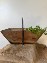 Load image into Gallery viewer, French Vintage Wooden trug
