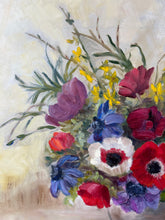 Load image into Gallery viewer, Beautiful Vintage Framed Oil on Canvas Anemones
