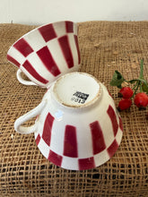 Load image into Gallery viewer, Pair of French Deep Red Digoin Vintage Cups

