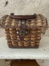 Load image into Gallery viewer, French Vintage Petit Leather Handled Panier
