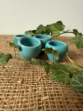 Load image into Gallery viewer, Turquoise Blue Vintage Escargot Pots
