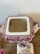 Load image into Gallery viewer, Vintage Purple Transferware Teapot
