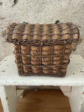 Load image into Gallery viewer, French Vintage Petit Leather Handled Panier
