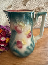 Load image into Gallery viewer, Beautiful Barbotine French Majolica Floral Jug
