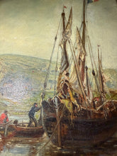 Load image into Gallery viewer, Stunning French Antique Seascape Oil on Canvas

