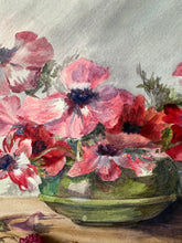 Load image into Gallery viewer, French Vintage Unframed Anemone Watercolour
