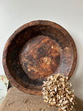 Load image into Gallery viewer, Large Hand Carved Vintage Wooden Bowl
