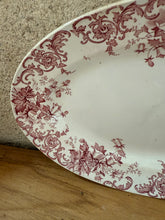 Load image into Gallery viewer, Pretty Pink Oval Ironstone Platter
