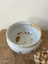 Load image into Gallery viewer, Chippy Blue and White Stoneware Pot
