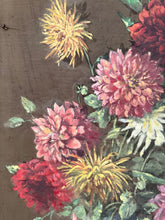 Load image into Gallery viewer, French Antique Dahlias Floral Painted on Silk
