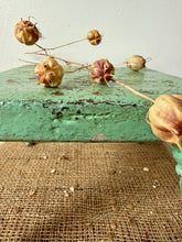 Load image into Gallery viewer, Beautiful Chippy Green Victorian Stool
