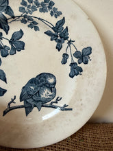 Load image into Gallery viewer, French Dark Blue Bird Transferware Plate
