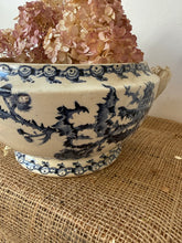 Load image into Gallery viewer, Gorgeous Deep Blue French Transfeware Soupiere
