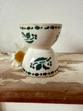 Load image into Gallery viewer, French Green Transferware Diablo Eggcup
