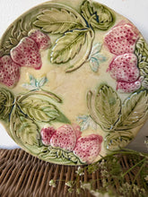 Load image into Gallery viewer, Majolica Strawberry French Plate
