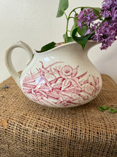 Load image into Gallery viewer, French Tubby Pink Ironstone Jug
