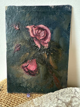 Load image into Gallery viewer, Dark Pink Roses Oil on Canvas on Board

