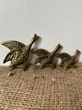 Load image into Gallery viewer, Vintage Set Of 3 Brass Flying Ducks
