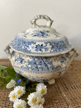 Load image into Gallery viewer, Vintage Blue and White Lidded Pot
