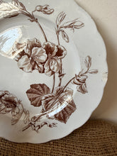 Load image into Gallery viewer, French Ironstone Brown Swallow Plate
