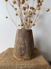 Load image into Gallery viewer, Textured Vintage Handmade Wooden Pot
