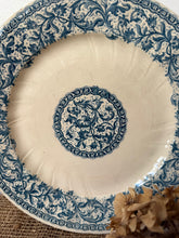 Load image into Gallery viewer, Large Blue Transferware Faceted Plate
