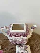 Load image into Gallery viewer, Vintage Purple Transferware Teapot
