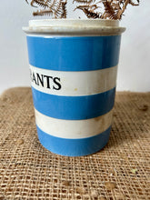 Load image into Gallery viewer, TG Green Blue and White Banded Kitchen ‘Currants’ Canister
