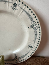 Load image into Gallery viewer, French Heart Green Transferware Plate
