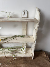 Load image into Gallery viewer, Gorgeous French Chippy White Painted Wooden Shelves
