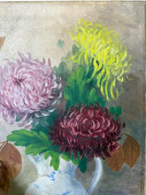 Load image into Gallery viewer, French Antique Dahlia Oil on Canvas
