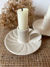 Load image into Gallery viewer, Neutral Scallop Shaped Wee Willie Candle Holder
