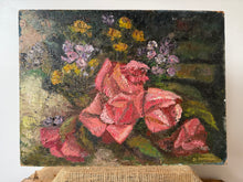 Load image into Gallery viewer, Stunning Vintage Floral Oil Painting
