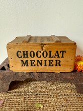 Load image into Gallery viewer, French Vintage Chocolat Menier Crate
