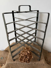 Load image into Gallery viewer, French Vintage Folding Metal Plate Rack
