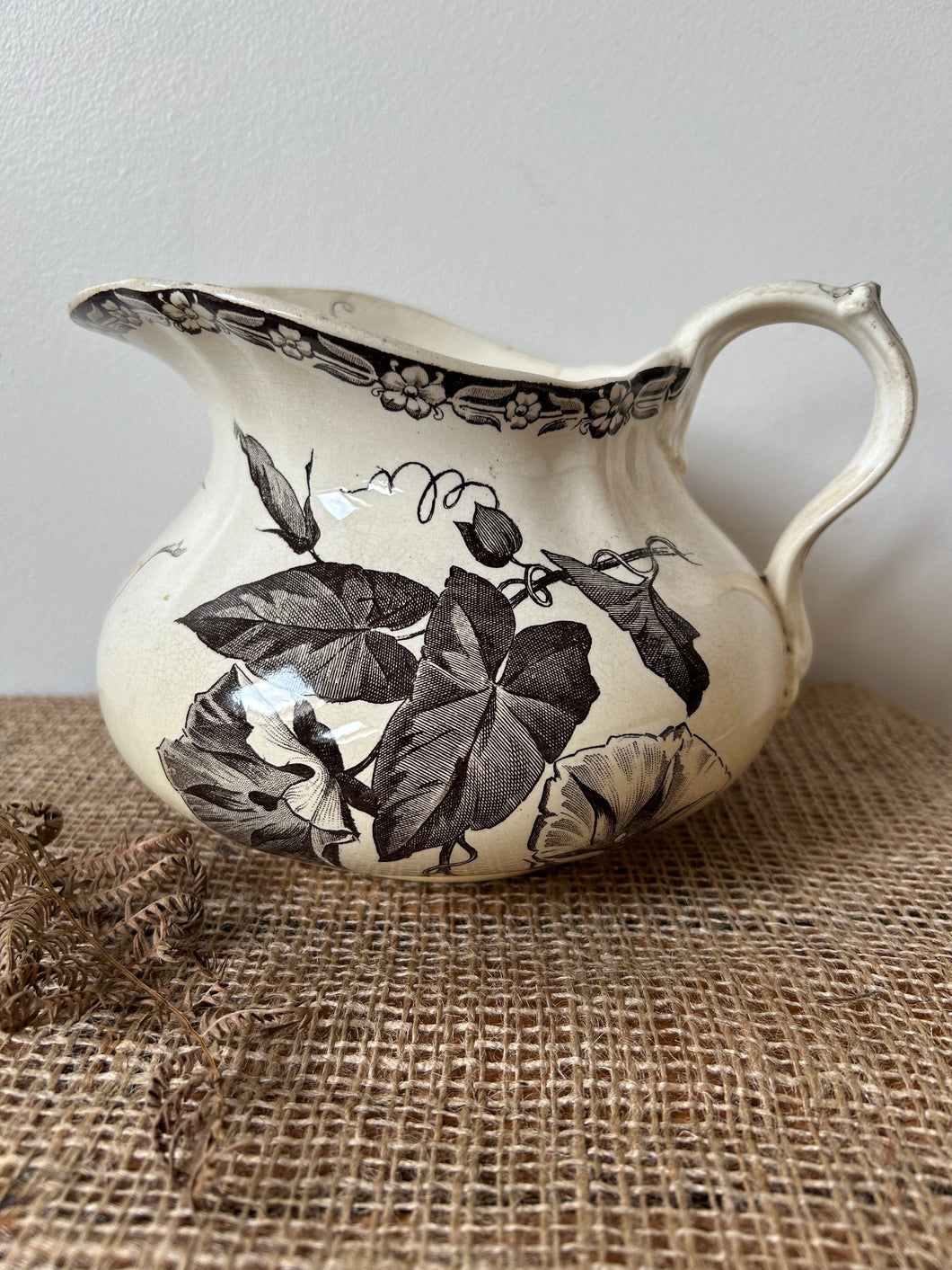 Beautiful Neutral French Ironstone Jug