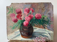 Load image into Gallery viewer, Stunning Antique French Floral Oil Painting, double sided
