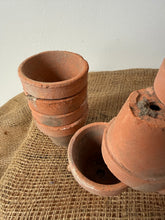 Load image into Gallery viewer, 3 Sets of 5 Gorgeous French Vintage Terracotta Pots
