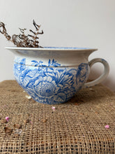 Load image into Gallery viewer, French Vintage Blue and White ‘Jardiniere’ Pot
